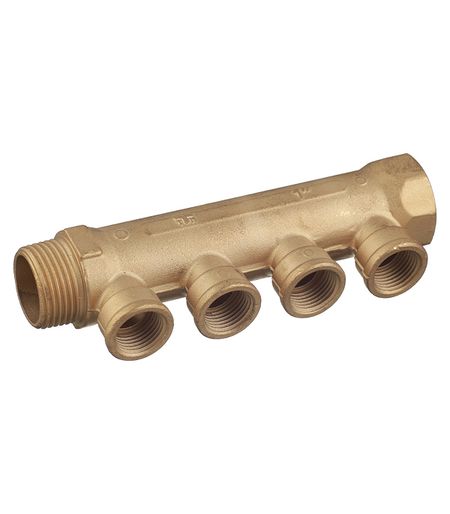 Коллектор Tiemme 1 ВР(г) х 4 выхода 1/2 ВР(г) х 1 НР(ш) (1910048)