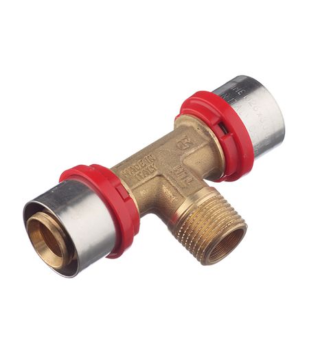 Тройник Tiemme 26(пресс) х 1/2 НР(ш) х 26(пресс) фитинги для труб из нержавеющей стали ss 304 переходник с наружной резьбой 1 8 1 4 3 8 1 2 3 4 1 1 1 4 1 1 2 дюйма 1 шт