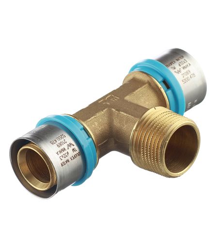 Тройник Tiemme 32(пресс) х 1 НР(ш) х 32(пресс) фитинги для труб из нержавеющей стали ss 304 переходник с наружной резьбой 1 8 1 4 3 8 1 2 3 4 1 1 1 4 1 1 2 дюйма 1 шт