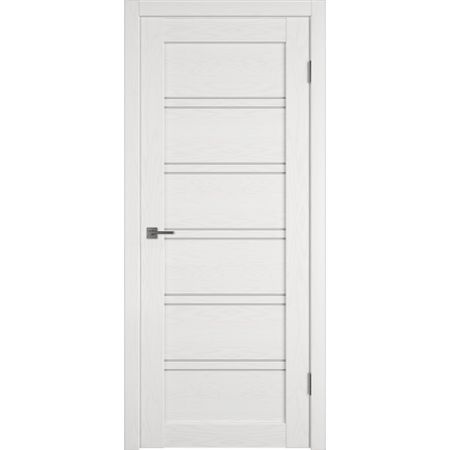 Дверь межкомнатная Атум 28 800х2000 мм ПВХ белая со стеклом с замком и петлями рама со стеклом белая 15 х 20 см