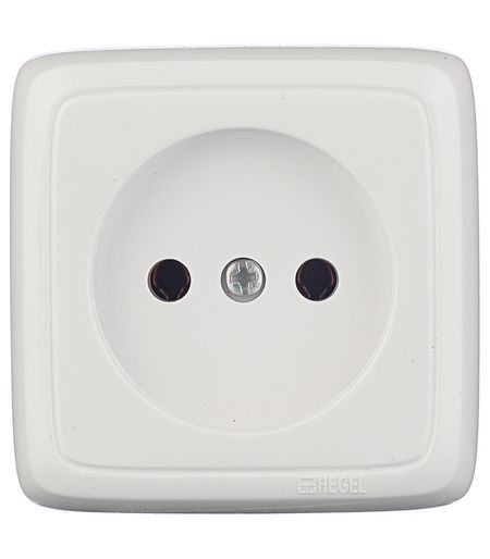 Розетка Hegel Alfa накладная белая (РА16-103)