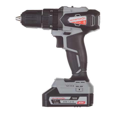 Дрель-шуруповерт ударная аккумуляторная Интерскол ДАУ-13/18ВК 18 В 1,5 Ач Li-Ion 2 АКБ иЗУ (573.1.2.70) драйвер двигателя stepperonline bld 510b для бесщеточного двигателя