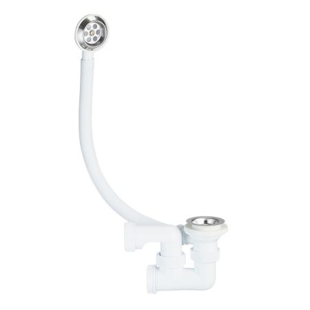 Сифон для ванны Wirquin Pro 1 1/2х40 мм регулируемый с выпуском с переливом (30718059)