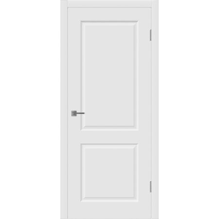Дверь межкомнатная Мона 800х2000 мм эмаль белая глухая с замком и петлями