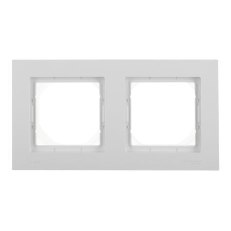 Рамка Systeme Electric AtlasDesign Aqua двухместная белая (ATN440102)