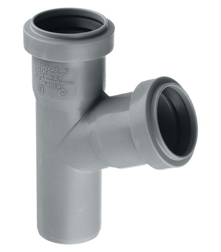 Тройник Ostendorf HTEA d40 мм 67° пластиковый для внутренней канализации (111300)