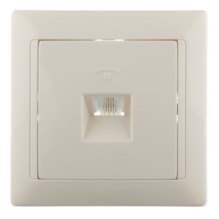 Розетка телефонная Svet встраиваемая бежевая RJ11 (SV1001-0041)