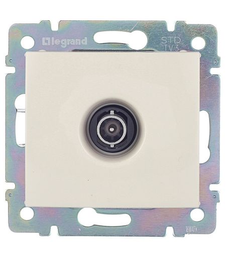 Розетка телевизионная Legrand Valena встраиваемая слоновая кость (695625)