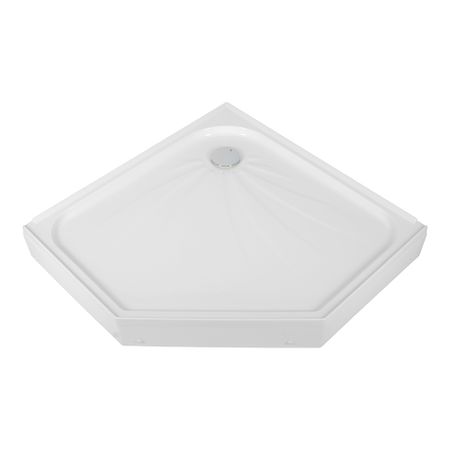 Поддон Alex Baitler акриловый 100х100х17 см трапеция белый низкий (AB10017V-1)