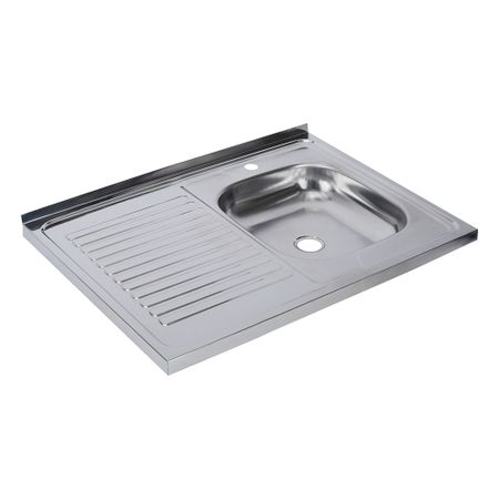 Мойка для кухни Ukinox Nord 80х60х13 см накладная с крылом сталь (Nr 800х600 0,4 R) мойка накладная ukinox стандарт eco4 левая 800х600х145мм