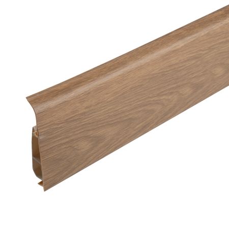 Плинтус ПВХ напольный Salag Lima 72 мм дуб бурбон натуральный 2500 мм