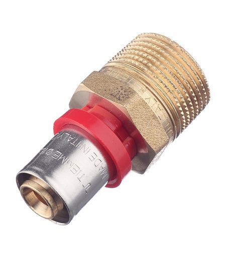 Соединитель прямой Tiemme 16(пресс) х 3/4 НР(ш) прямой соединитель для садовой воды m6 m10 5 шт