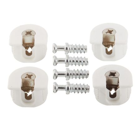 Полкодержатель-стяжка d20 мм белый со штоком 11 мм (4 шт.)