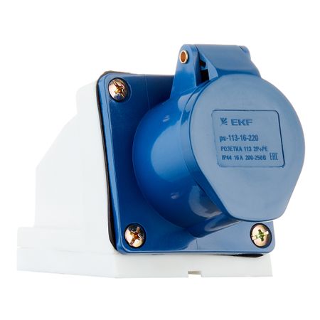 Розетка силовая угловая настенная EKF PROxima 2Р+РЕ 16 А 220 В IP44 м и штерн силовая электроника расчеты и схемотехника