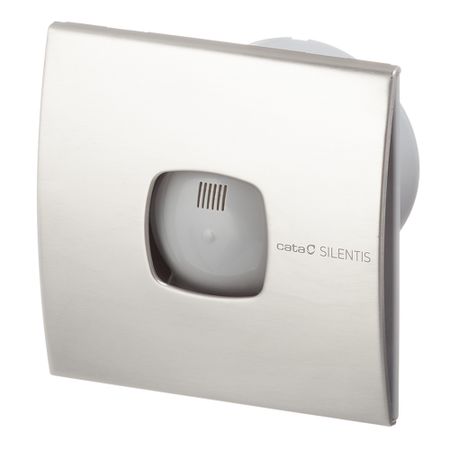 Вентилятор осевой Cata Silentis 10 Inox T с таймером d100 мм серебро