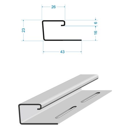 J-профиль Docke 3000 мм киви