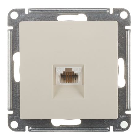 Розетка телефонная Systeme Electric AtlasDesign встраиваемая бежевая RJ11 (ATN000281)