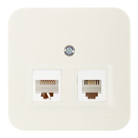 Розетка компьютерная Systeme Electric Blanca накладная бежевая 2хRJ45 (BLNIA045457)
