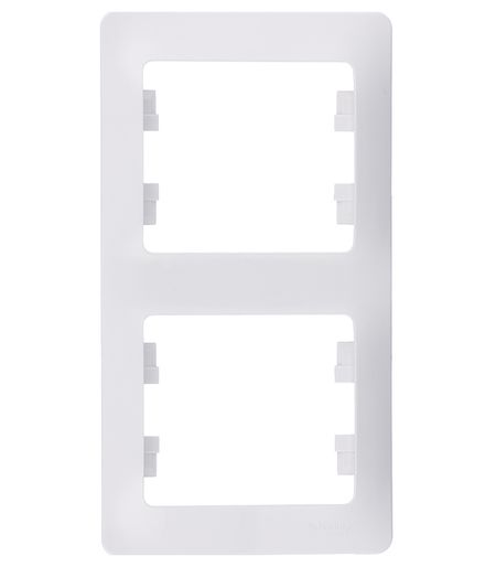 Рамка Systeme Electric Glossa двухместная белая (GSL000106)