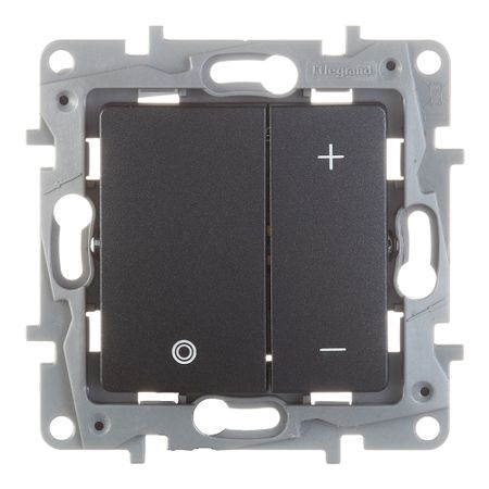 Диммер Legrand Etika двухклавишный встраиваемый антрацит нажимной (672618)