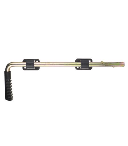 Засов воротный Gah Alberts вертикальный 400 мм оцинкованный черная ручка