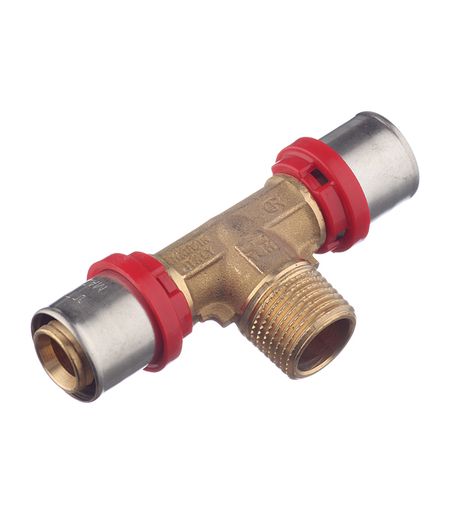 Тройник Tiemme 20(пресс) х 1/2 НР(ш) х 20(пресс) фитинги для труб из нержавеющей стали шестигранный ниппель с наружной резьбой 1 2 дюйма 1 4 дюйма 1 8 дюйма 3 8 дюйма наружная резьба npt