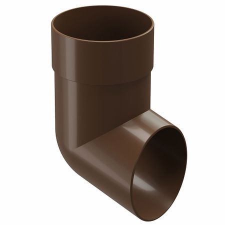Колено стока пластиковое d80 мм Docke Standard светло-коричневое RAL 8017