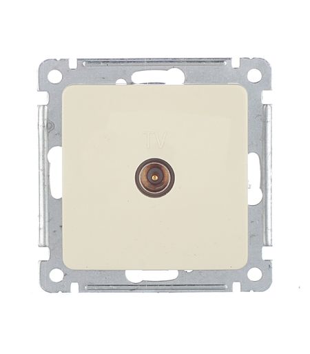 Розетка телевизионная Hegel Master встраиваемая слоновая кость (РСТВ-401-01)