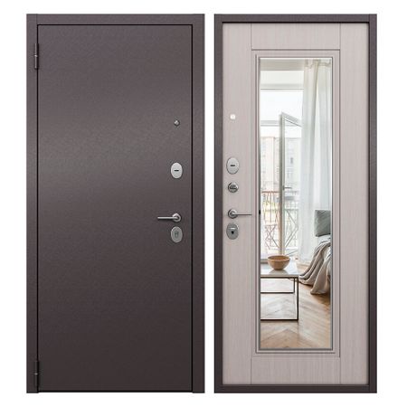 Дверь входная Mastino Ютта левая букле шоколад - ларче бьянко с зеркалом 860х2050 мм ютта лангройтер капитан шарки приключения в морском гроте