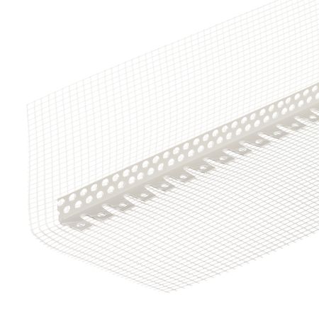 Профиль углозащитный арочный пластиковый 100х150 мм 2,5 м с сеткой