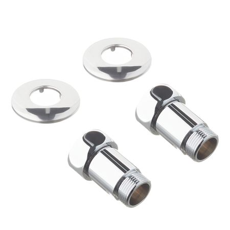 Соединитель прямой для полотенцесушителя 1 ВР(г) х 3/4 НР(ш) хром (2 шт.)