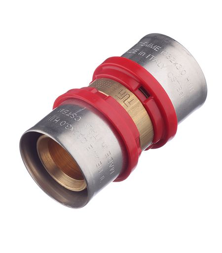 Соединитель прямой Tiemme 32(пресс) х 32(пресс) прямой переходник из нержавеющей стали для труб 51 102 мм