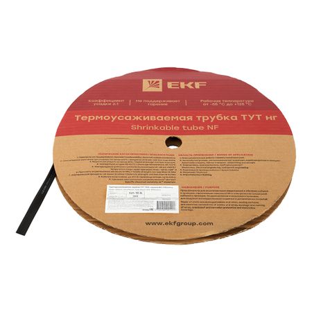 Трубка термоусадочная EKF ТУТ 10/5 мм черная (100 м) o2 датчик кислорода обходной элиминатор вилка мотоцикла комплекты жгутов проводов для harley dyna 2012 17 softail touring 2012 2024 23