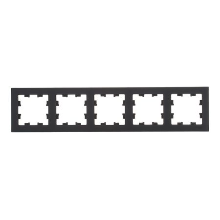 Рамка Systeme Electric AtlasDesign пятиместная карбон (ATN001005)