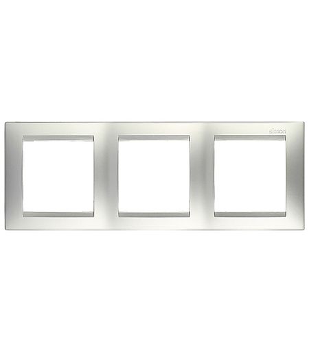 Рамка Simon 15 трехместная алюминий (1500630-033)
