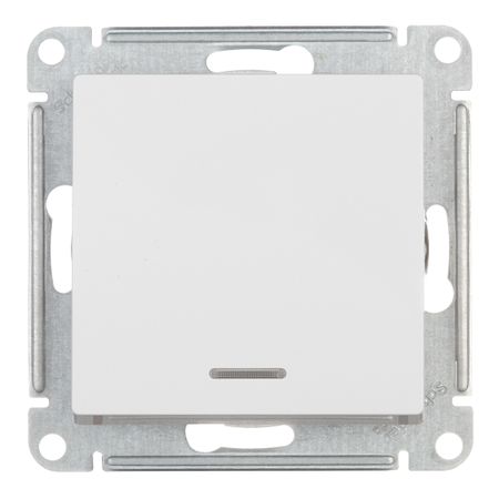 Переключатель Systeme Electric AtlasDesign одноклавишный встраиваемый белый с подсветкой (ATN000163)