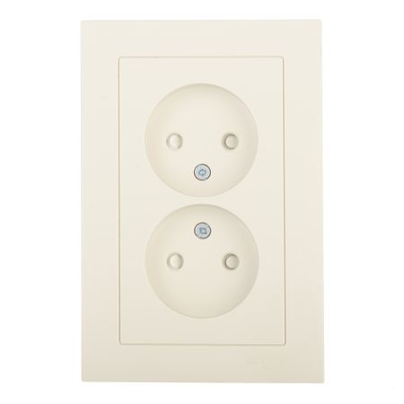 Розетка Systeme Electric AtlasDesign встраиваемая бежевая со шторками (ATN000222)