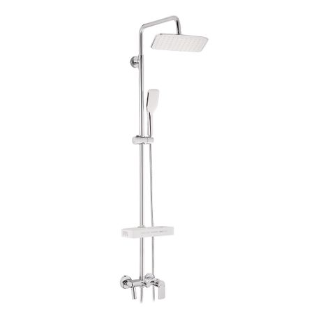 Душевая система Lemark Tropic с верхним душем с лейкой со смесителем хром (LM7002C)