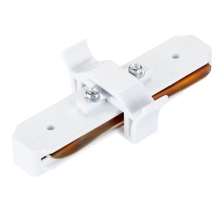 Коннектор для однофазного шинопровода прямой Feron белый (10314) обложка для паспорта пазл в руках линия серая белый рисунок эко кожа нубук опн2024 5