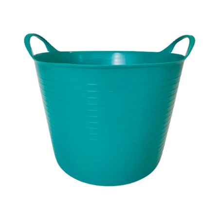 Ведро садовое РВ Пласт 40 л пластиковое гибкое бирюзовое мусорное ведро настольное пластиковое