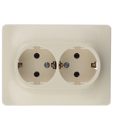 Розетка Systeme Electric Glossa встраиваемая бежевая (GSL000224)