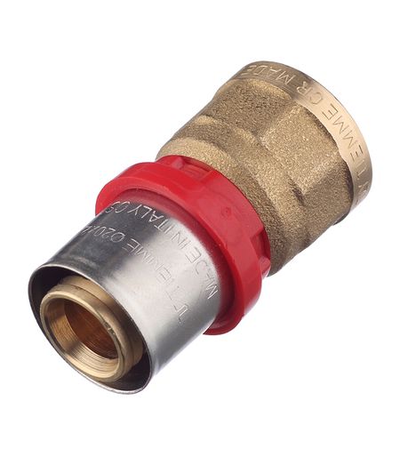 Соединитель прямой Tiemme 20(пресс) х 1/2 ВР(г) прямой переходник из нержавеющей стали для труб 51 102 мм