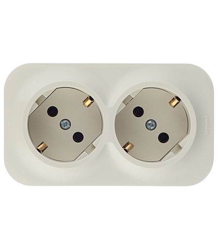 Розетка Legrand Quteo накладная слоновая кость (782263)