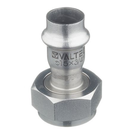 Соединитель VALTEC (VTi.908.I.001505) 15 мм х 3/4 ВР(г) нержавеющая сталь с накидной гайкой нарезающее давление 6 12 мм трубка до 1 8 1 4 3 8 1 2 мама 304 нержавеющая   с двойным зажимом трубные фитинги соединитель