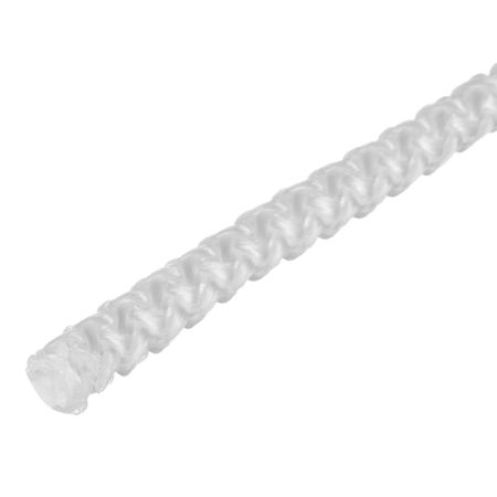 Шнур вязаный полипропиленовый 8 прядей белый d6 мм шнур декоративный на пластиковой бобине 3мкрасно