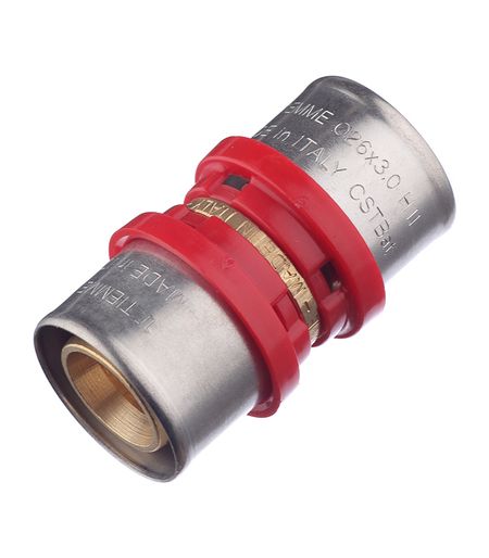 Соединитель прямой Tiemme 26(пресс) х 26(пресс) прямой переходник из нержавеющей стали для труб 51 102 мм