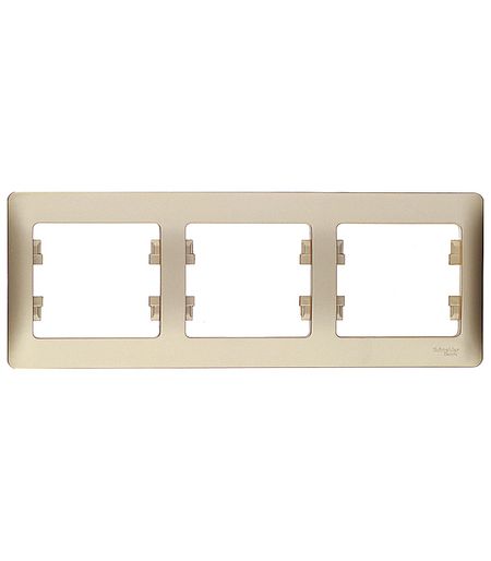 Рамка Systeme Electric Glossa трехместная титан (GSL000403)