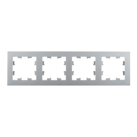 Рамка Systeme Electric AtlasDesign четырехместная алюминий (ATN000304)