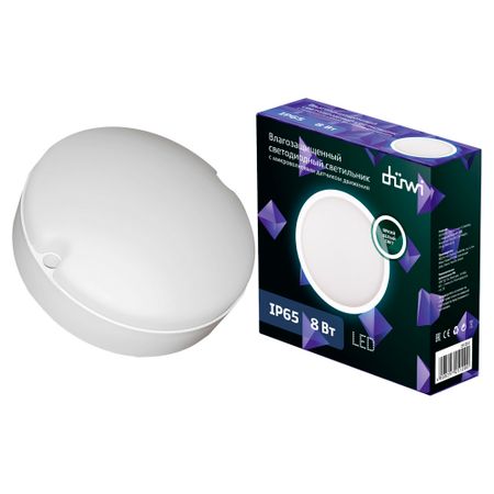 Светильник светодиодный накладной Duwi ДБП-8 4000К 8 Вт IP65 белый с датчиком движения опал (25120 0) александр михайлович пичурин особенности эксплуатации газовозов учебное пособие