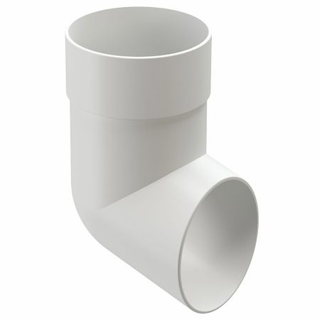 Колено стока пластиковое d80 мм Docke Standard пломбир RAL 9003